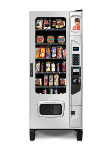 Alpine Combi 3000 frozen food vending machine with platinum door styling option.