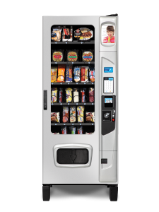 Alpine Combi 3000 frozen food vending machine with platinum door styling and iCart touch screen options.