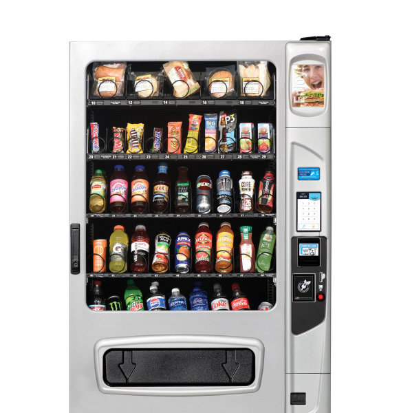 Alpine ST5000 Refrigerated Food/Beverage Combo with optional platinum silver door styling, iCart touch screen and kick panel.