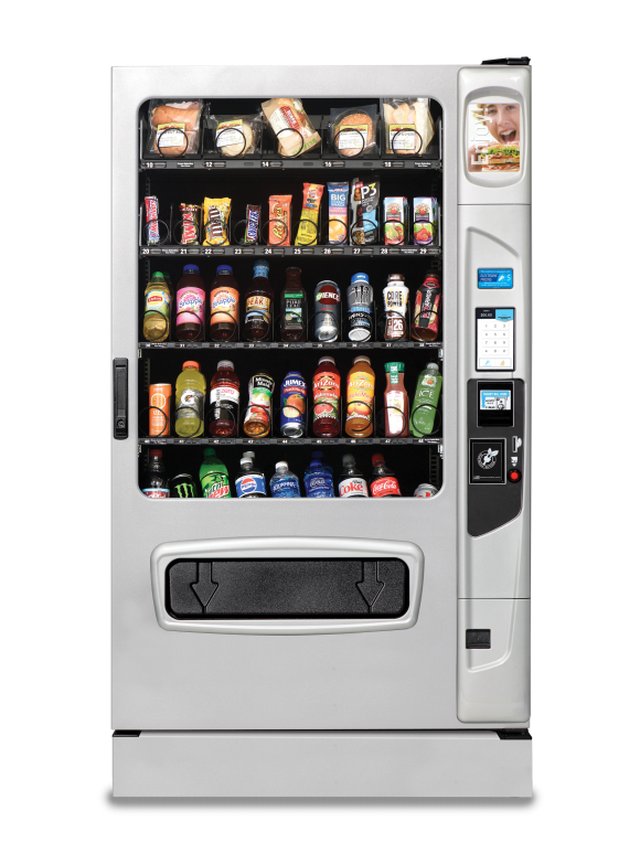 Alpine ST5000 Refrigerated Food/Beverage Combo with optional platinum silver door styling, iCart touch screen and kick panel.