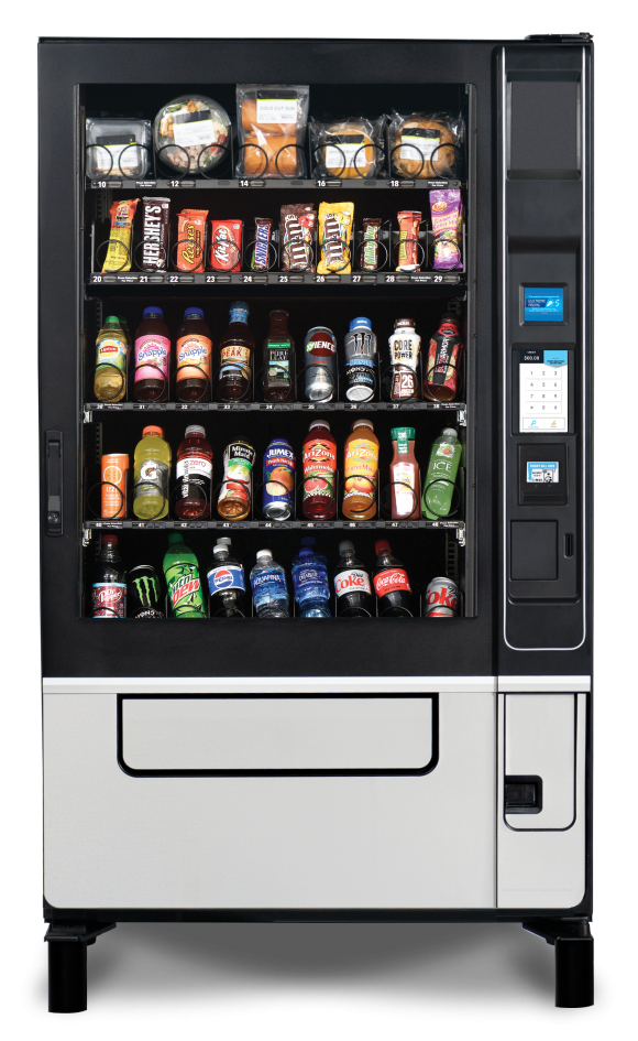 The Evoke ST5 Combo Vending Machine from U-Select-It with 7 inch display