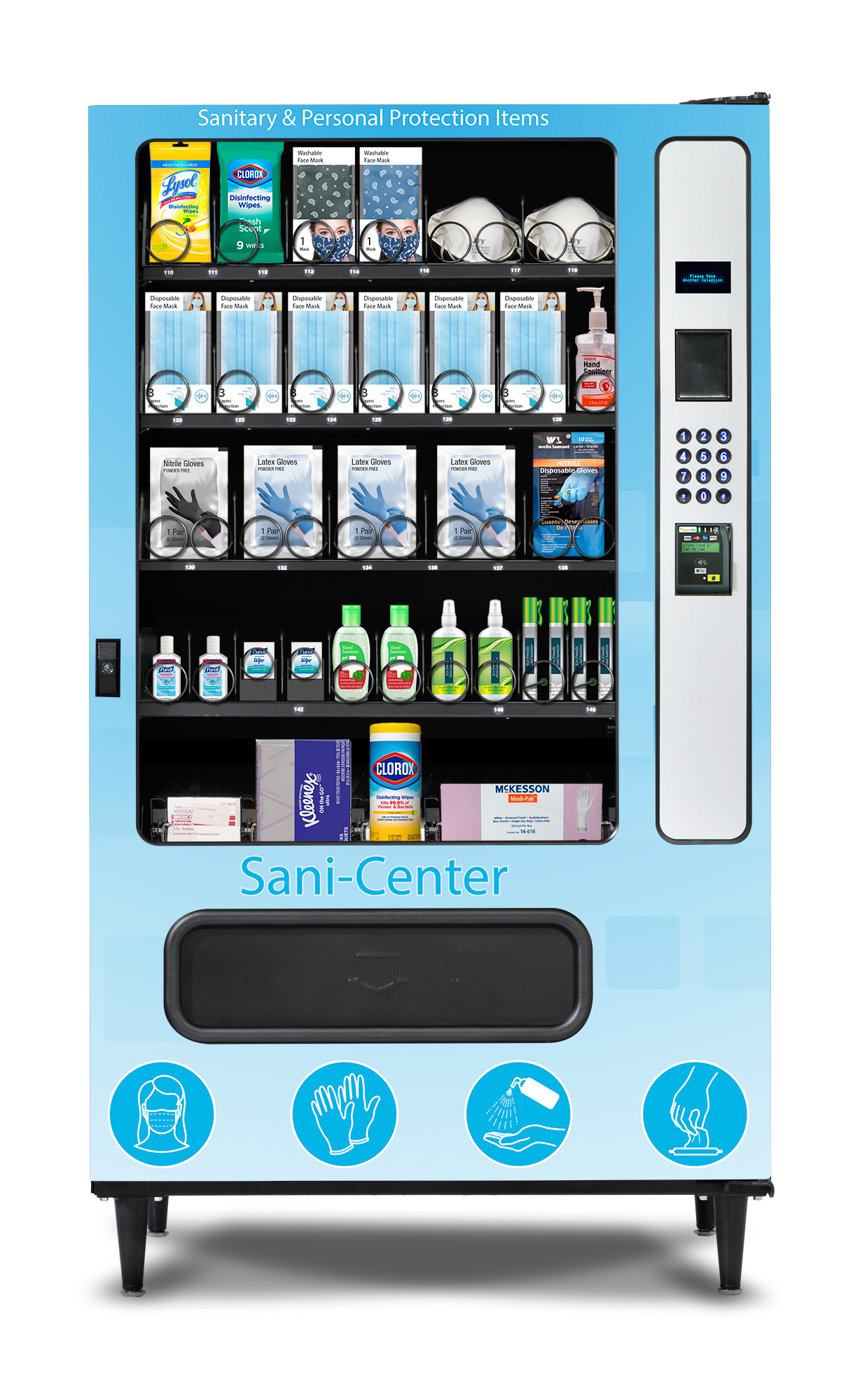 The Sani-Center Plus PPE Vending Machine 5W from U-Select-It